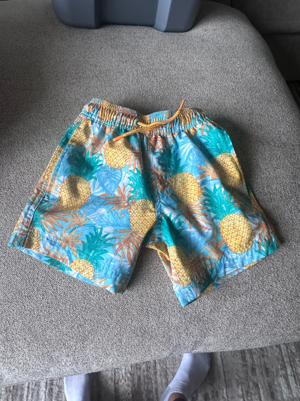 Member's Mark Pineapple Print Boys' Swim Trunks - Aqua & Yellow